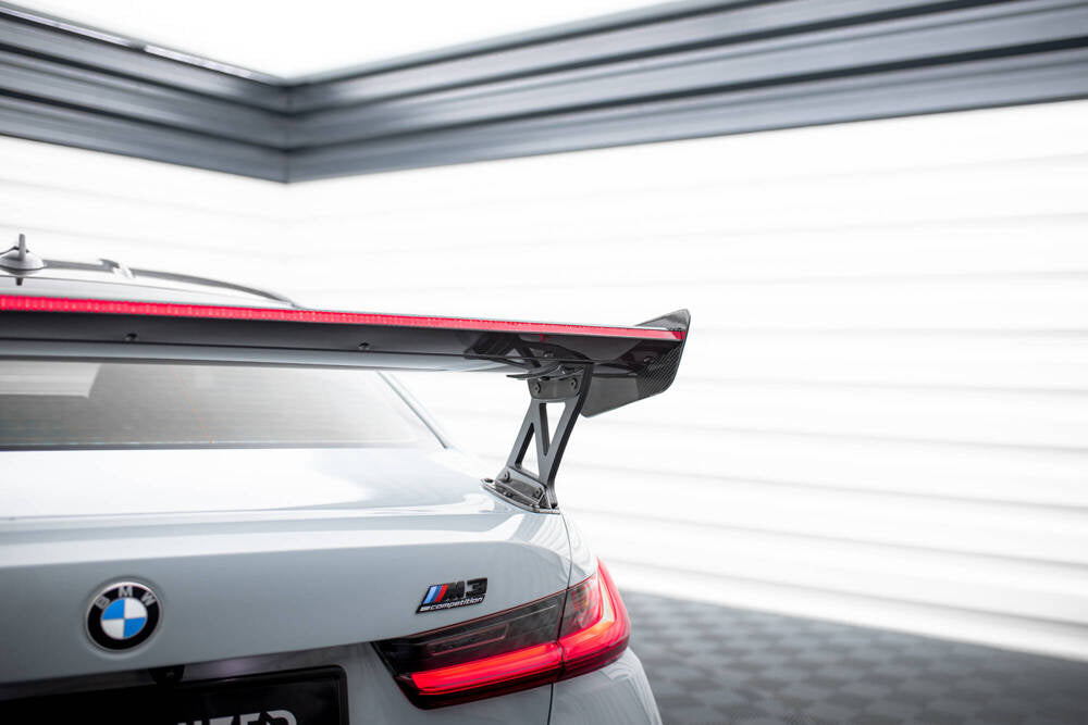 SPOILER IN CARBONIO CON STAFFE ESTERNE MONTANTI + LED adatto per BMW M3 G80  (2021 - )