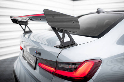 SPOILER IN CARBONIO CON STAFFE ESTERNE MONTANTI + LED adatto per BMW M3 G80  (2021 - )