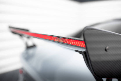 SPOILER IN CARBONIO CON STAFFE ESTERNE MONTANTI + LED adatto per BMW M3 G80  (2021 - )