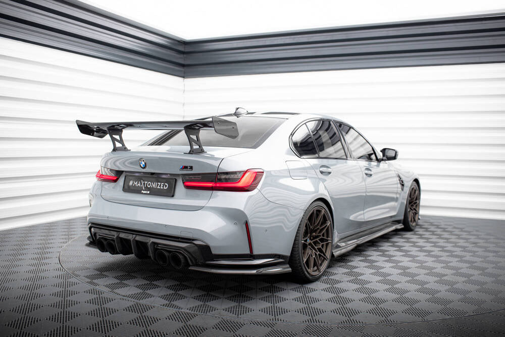 SPOILER IN CARBONIO CON STAFFE INTERNE MONTANTI PER  BMW M3 G80  ( 2021 - )