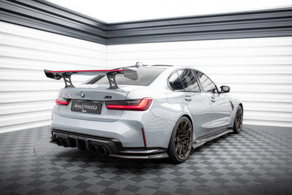 SPOILER IN CARBONIO CON STAFFE INTERNE MONTANTI + LED COMPATIBILI PER BMW M3 G80