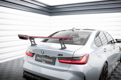 SPOILER IN CARBONIO CON STAFFE INTERNE MONTANTI + LED COMPATIBILI PER BMW M3 G80