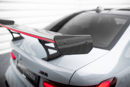 SPOILER IN CARBONIO CON STAFFE INTERNE MONTANTI + LED COMPATIBILI PER BMW M3 G80