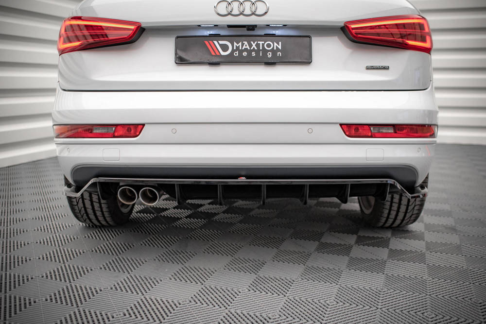 SPLITTER POSTERIORE CENTRALE (CON BARRE VERTICALI) adatto compatibile per AUDI Q3 8U FACELIFT