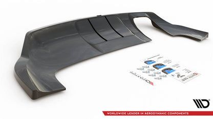 SPLITTER POSTERIORE CENTRALE (CON BARRE VERTICALI) adatto compatibile per AUDI Q3 8U FACELIFT