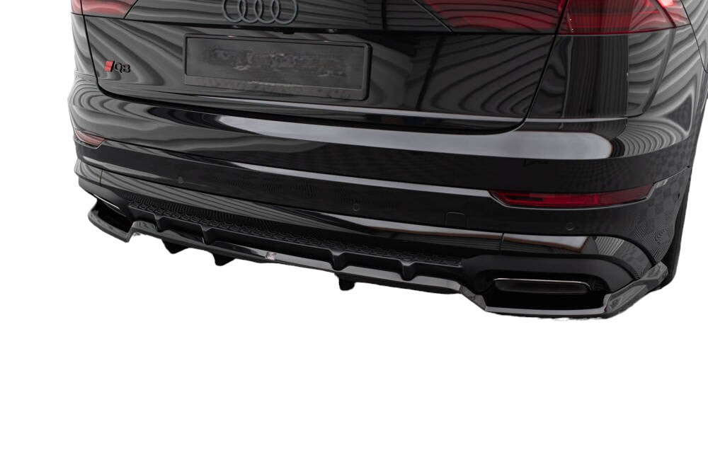 SPLITTER POSTERIORE CON BARRE VERTICALI ADATTO PER AUDI SQ8 / Q8 S-LINE MK1