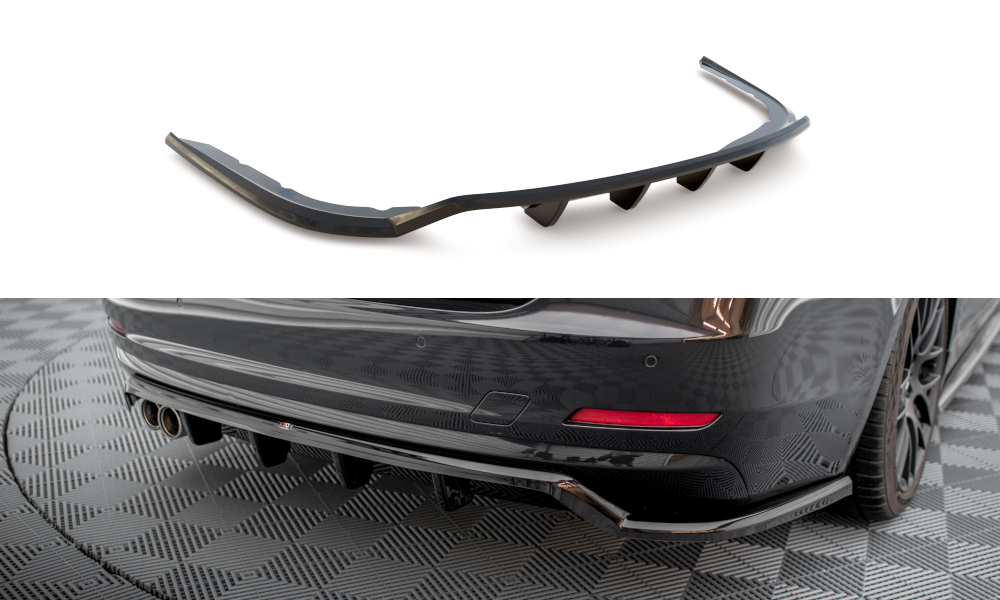 SPLITTER POSTERIORE CENTRALE (CON BARRE VERTICALI) ADATTO PER BMW 4 GRAN COUPÉ F36  (2014-2017)