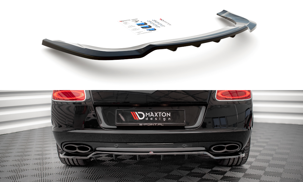 SPLITTER POSTERIORE CENTRALE (CON BARRE VERTICALI) compatibile per BENTLEY CONTINENTAL GT V8 S MK2