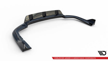 SPLITTER POSTERIORE CENTRALE (CON BARRE VERTICALI)adatto per  V.2 BMW X6 M-PACK G06 FACELIFT