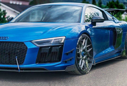 PARAFANGHI PARAURTI ANTERIORE (CANARDS) ADATTO PER AUDI R8 MK.2  (2015-2018)