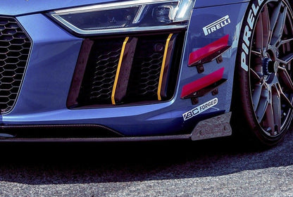 PARAFANGHI PARAURTI ANTERIORE (CANARDS) ADATTO PER AUDI R8 MK.2  (2015-2018)