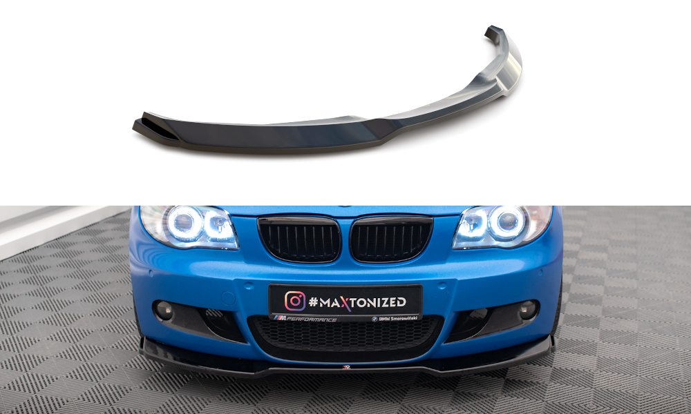 SPLITTER ANTERIORE ADATTO PER V.1 BMW 1 M-PACK E87 FACELIFT   2007-2011