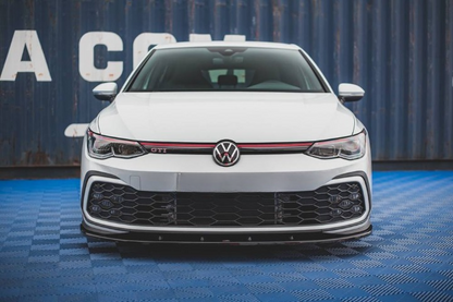 ART.4668 Splitter Anteriori Volkswagen Golf 8 MK8 Look GTI Nero lucido