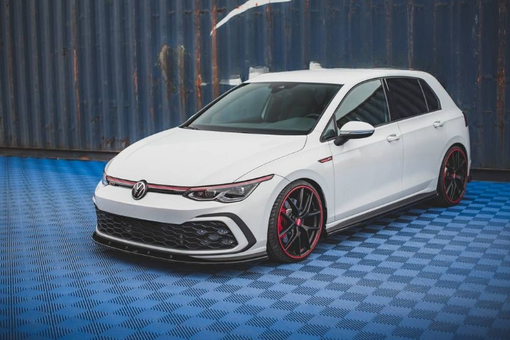 ART.4668 Splitter Anteriori Volkswagen Golf 8 MK8 Look GTI Nero lucido