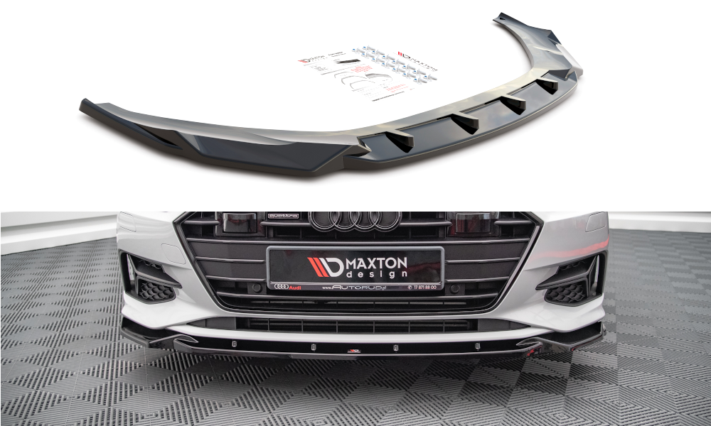 SPLITTER ANTERIORE ADATTO COMPATIBILE PER V.1 AUDI A7 C8 2018-