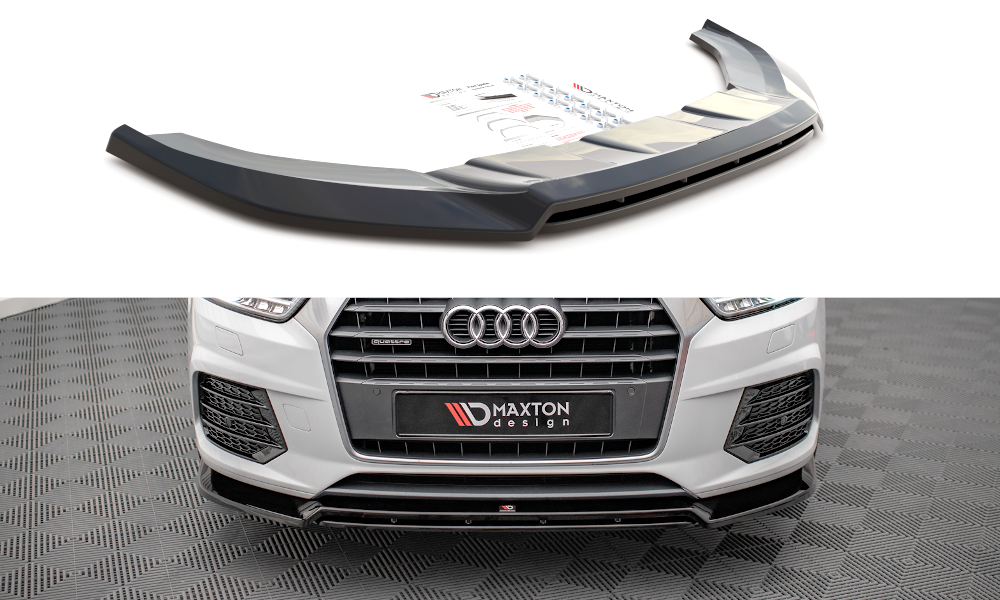 SPLITTER ANTERIORE adatto compatibile per V.2 AUDI Q3 8U FACELIFT  (2014-2018)