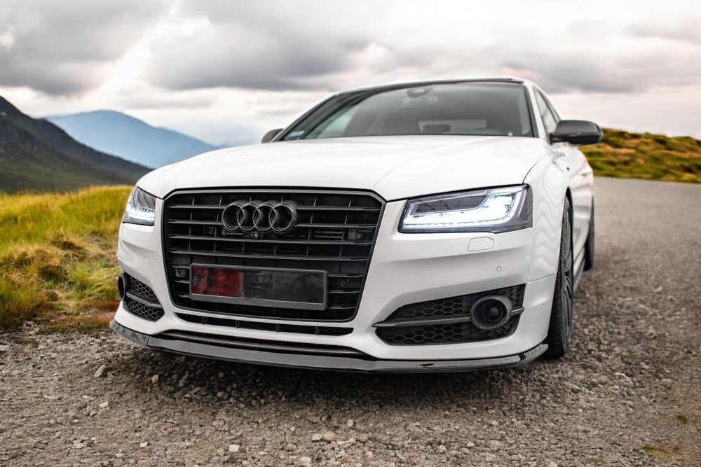 ✨SPLITTER V2 design nero lucido ABS per Audi S8 D4 2015-2017✨