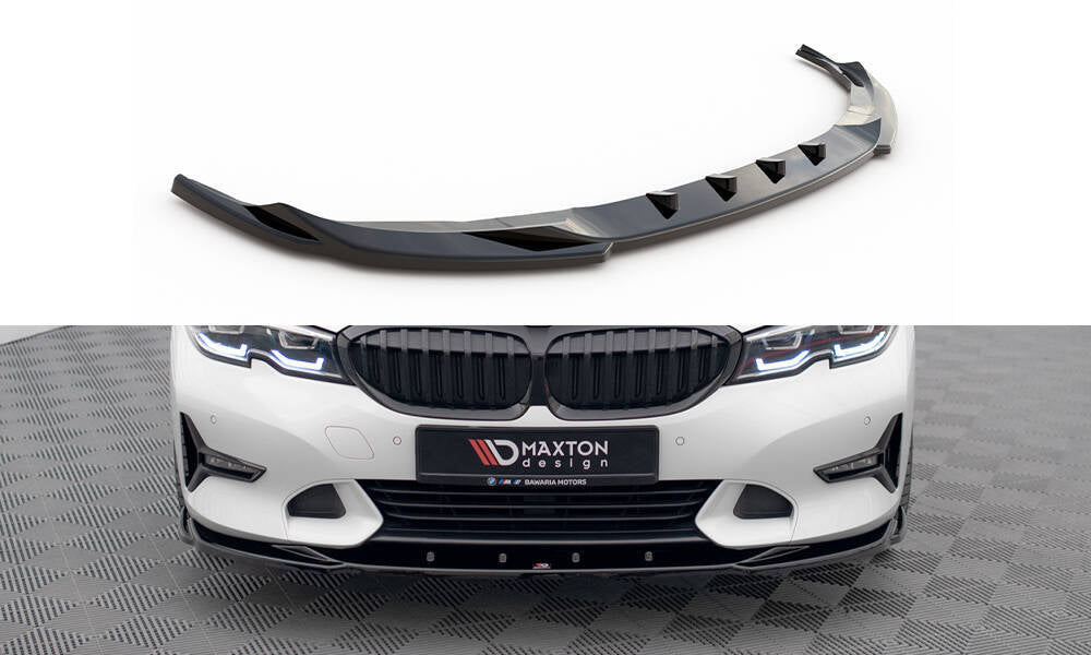 SPLITTER ANTERIORE ADATTO COMPATIBILE PER V.2 BMW 3 SPORT LINE G20 / G21  (2018-2022)