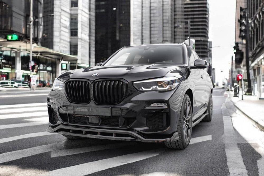 ✨Splitter anteriore V2 nero lucido ABS per BMW X5 M-Pack G05 18-2020✨