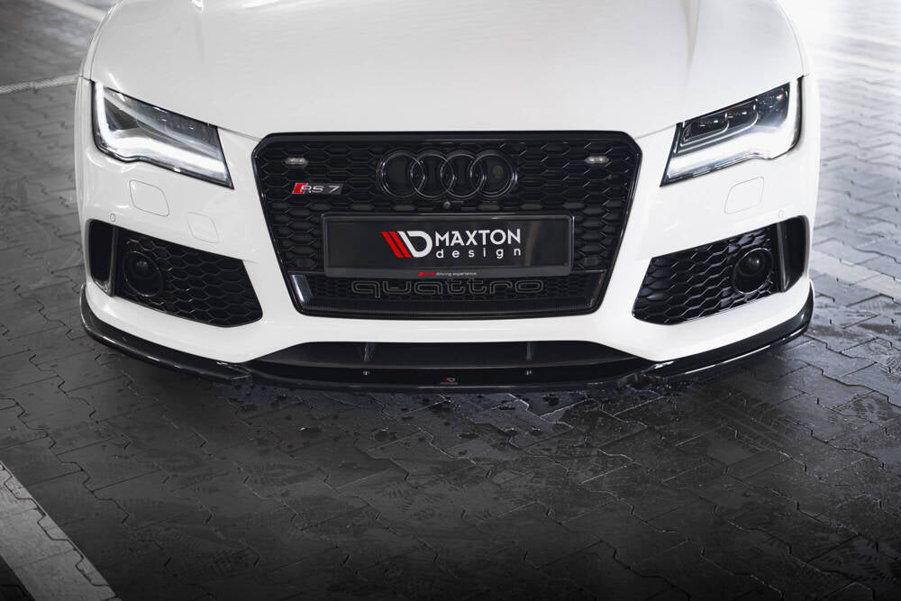 SPLITTER ANTERIORE ADATTO COMPATIBILE PER V.4 AUDI RS7 C7 FACELIFT  (2014 - 2017 )