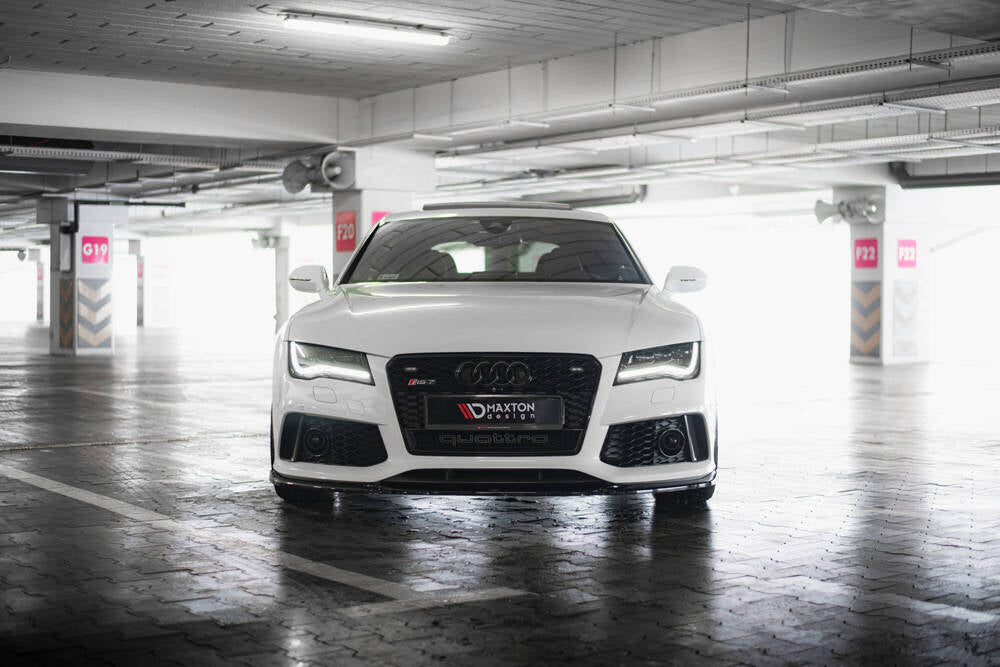 SPLITTER ANTERIORE ADATTO COMPATIBILE PER V.4 AUDI RS7 C7 FACELIFT  (2014 - 2017 )