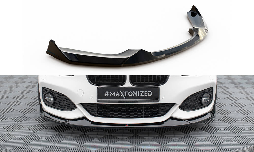 SPLITTER ANTERIORE adatto per V.4 CSL LOOK BMW 1 M-PACK / M140I F20 FACELIFT  2015-2019