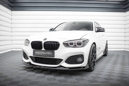 SPLITTER ANTERIORE adatto per V.4 CSL LOOK BMW 1 M-PACK / M140I F20 FACELIFT  2015-2019