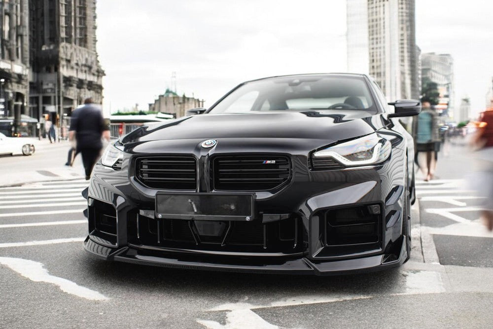 ✨SPLITTER anteriore V5 design nero lucido ABS ADATTO per BMW M2 G87✨