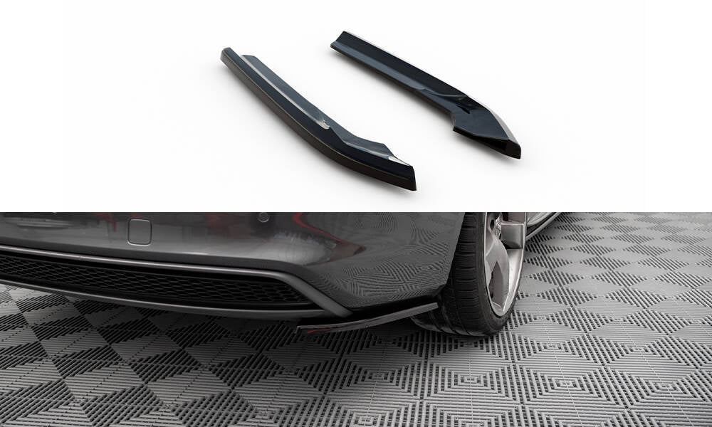 SPLITTER LATERALI POSTERIORI adatto compatibile per V.2 AUDI A4 S-LINE AVANT B8 FACELIFT 2011 - 2015