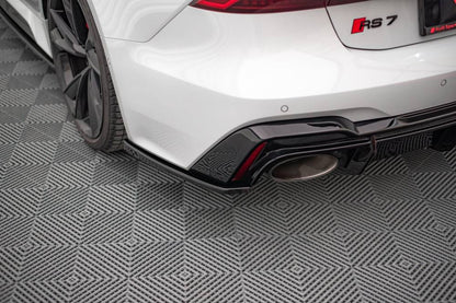 SPLITTER LATERALI POSTERIORI ADATTO PER V.2 AUDI RS6 C8 / RS7 C8  (2019- )