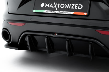 🔥ART.9522 DIFFUSORE +SPLITTER LATERALI 3 PEZZI NERO LUCIDO ALFA ROMEO STELVIO🔥