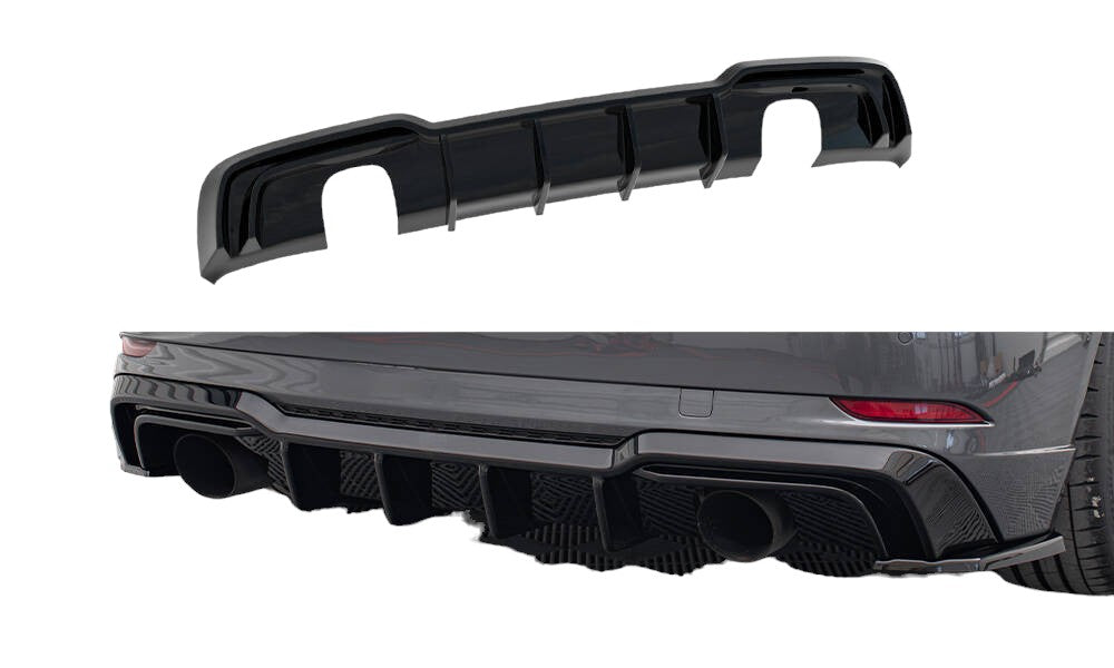 DIFFUSORE ADATTO PER AUDI A3 S-LINE SPORTACK SCARICHI SINGOLI SU ENTRAMBI I LATI