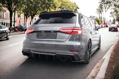 DIFFUSORE ADATTO PER AUDI A3 S-LINE SPORTACK SCARICHI SINGOLI SU ENTRAMBI I LATI