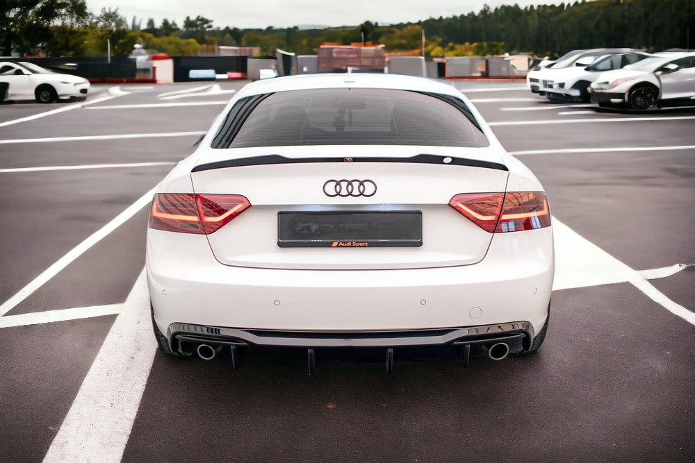 DIFFUSORE PER AUDI A5 8T facelift 2011-2016 nero lucido (Versione con scarichi singoli su entrambi i lati)