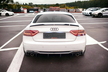 DIFFUSORE PER AUDI A5 8T facelift 2011-2016 nero lucido (Versione con scarichi singoli su entrambi i lati)
