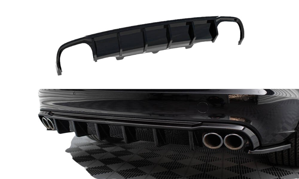 REAR DIFFUSER DOUBLE EXHAUST ON BOTH SIDES SUITABLE FOR AUDI A6 C7