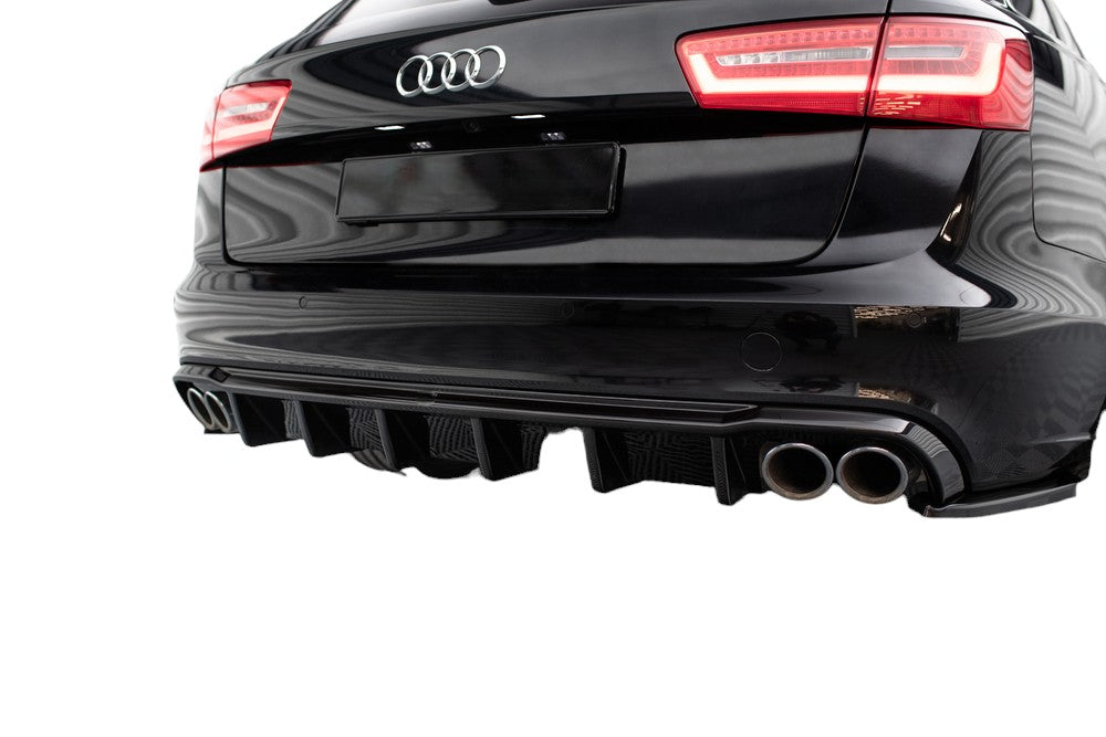 REAR DIFFUSER DOUBLE EXHAUST ON BOTH SIDES SUITABLE FOR AUDI A6 C7