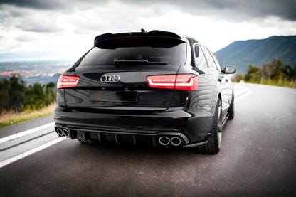 REAR DIFFUSER DOUBLE EXHAUST ON BOTH SIDES SUITABLE FOR AUDI A6 C7