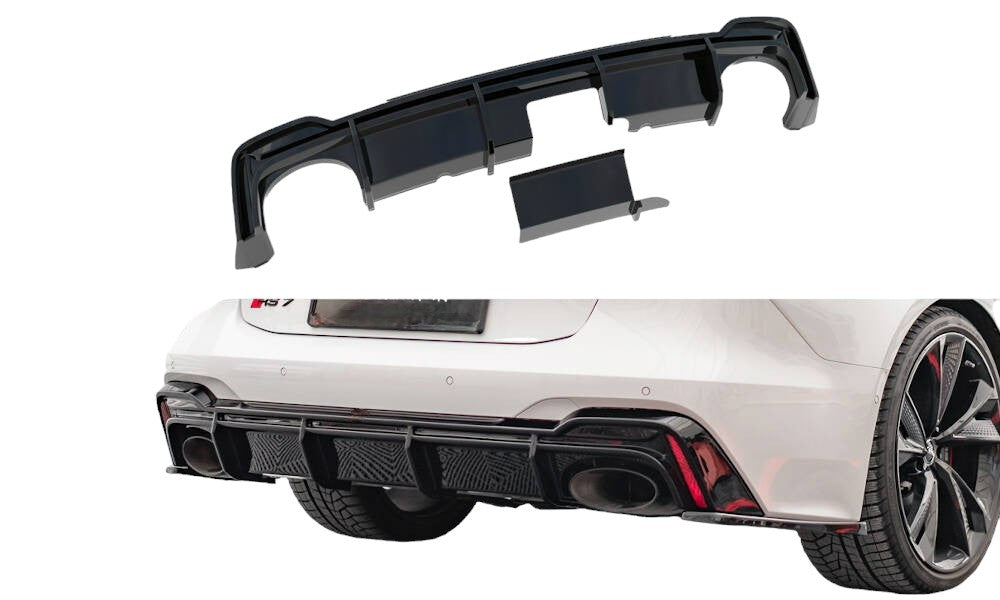 DIFFUSER SUITABLE FOR AUDI RS6 C8 / RS7 C8 (VERSION WITH TOW HOOK)