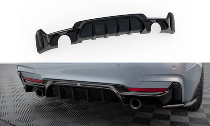 DIFFUSORE POSTERIORE ADATTO PER BMW 4 COUPÉ / GRAN COUPE M-PACK F32 / F36 (VERSIONE CON SCARICO SU ENTRAMBI I LATI)