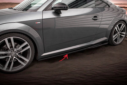 ✨MINIGONNE LATERALI COMPATIBILI PER Audi TT S-Line nero lucido ABS 2014-2018✨