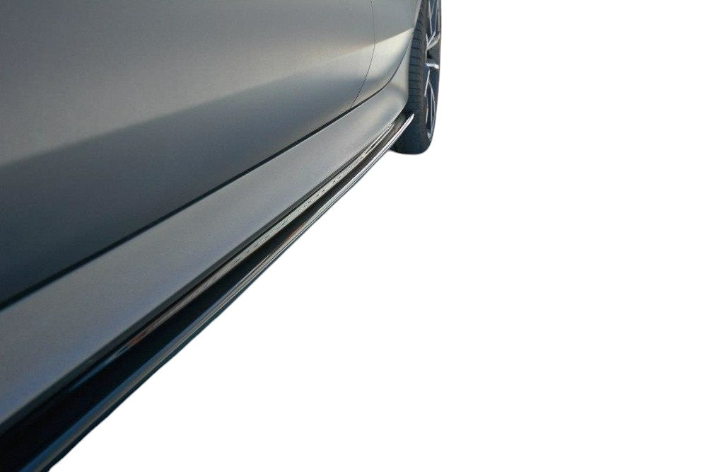 ✨MINIGONNE LATERALI nero lucido ABS ADATTE  per Audi RS7 2014-2017✨