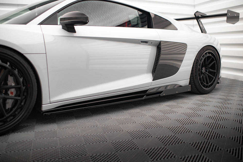 MINIGONNE LATERALI ADATTE PER V.2+ FLAPS AUDI R8 MK2 FACELIFT  (2018-2023)