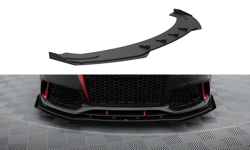 STREET PRO SPLITTER ANTERIORE + FLAPS ADATTO PER AUDI A7 RS7 LOOK C7 (2010-2014)