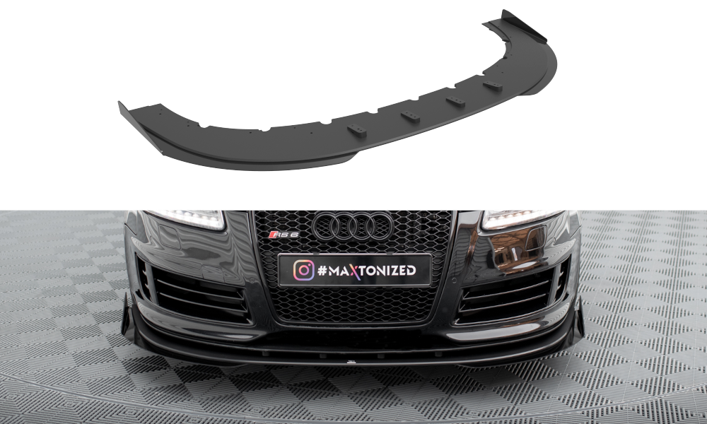 STREET PRO SPLITTER ANTERIORE + FLAPS PER AUDI RS6 AVANT C6 2007-2010