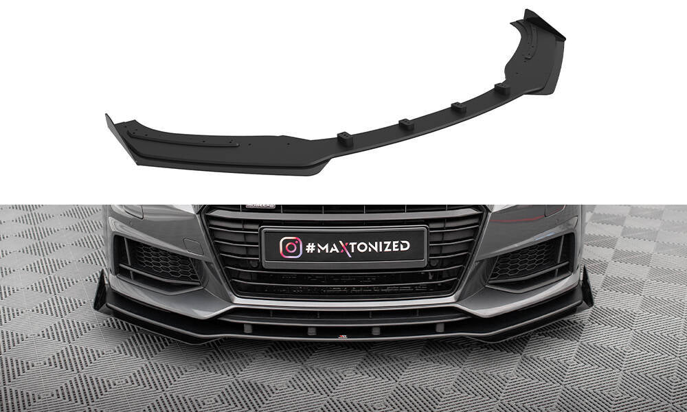 STREET PRO SPLITTER ANTERIORE + FLAPS adatto compatibile per AUDI TT S / S-LINE 8V  (2014-2018)