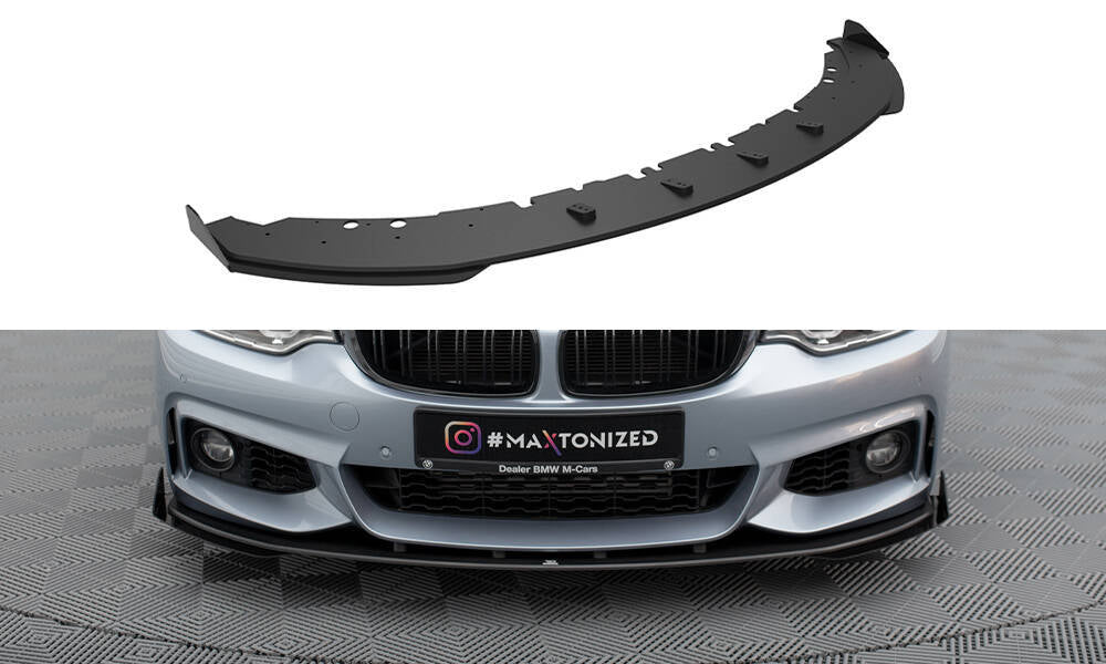 STREET PRO SPLITTER ANTERIORE + FLAPS compatibile per BMW 4 COUPE M-PACK F32  (2013-2020)