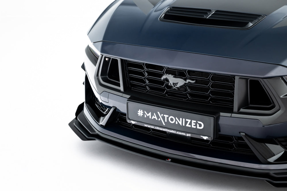 🔥ART.8933 SPLITTER ANTERIORE STREET PRO + ALETTE PER FORD MUSTANG DARK HORSE 🔥