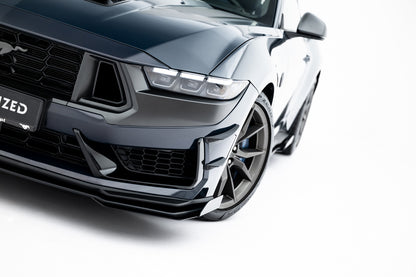 🔥ART.8933 SPLITTER ANTERIORE STREET PRO + ALETTE PER FORD MUSTANG DARK HORSE 🔥