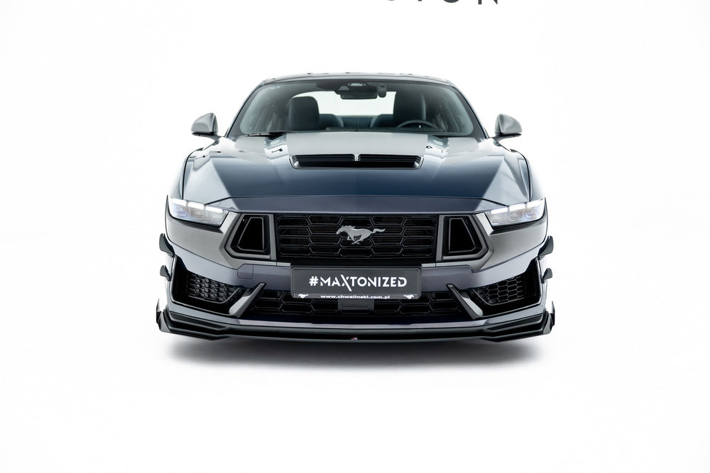 🔥ART.8933 SPLITTER ANTERIORE STREET PRO + ALETTE PER FORD MUSTANG DARK HORSE 🔥
